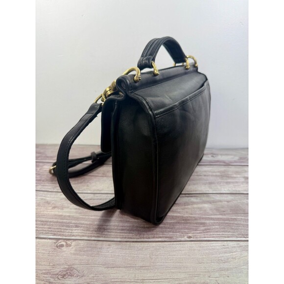 Vintage COACH Willis #9927 Black Leather Crossbody HandBag Beautiful - Picture 5 of 17